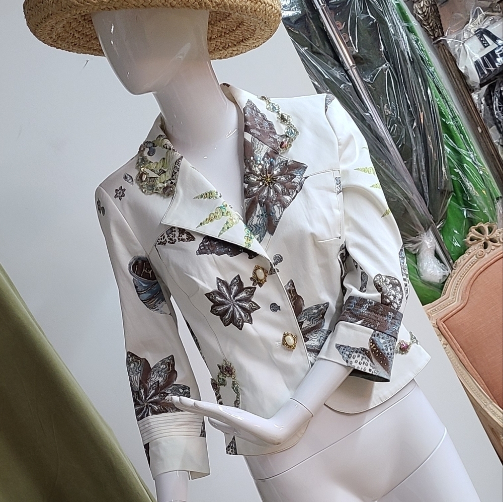 🐚 Alberto Makali Beaded Jewelled Sequin Blazer